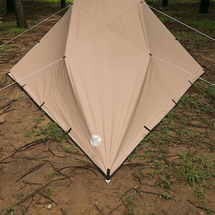 Rhombus Bushcraft Shelter with Stove Jack | Canvas Wolf Den Tarp 2.0 | Lonewolf902 Signature