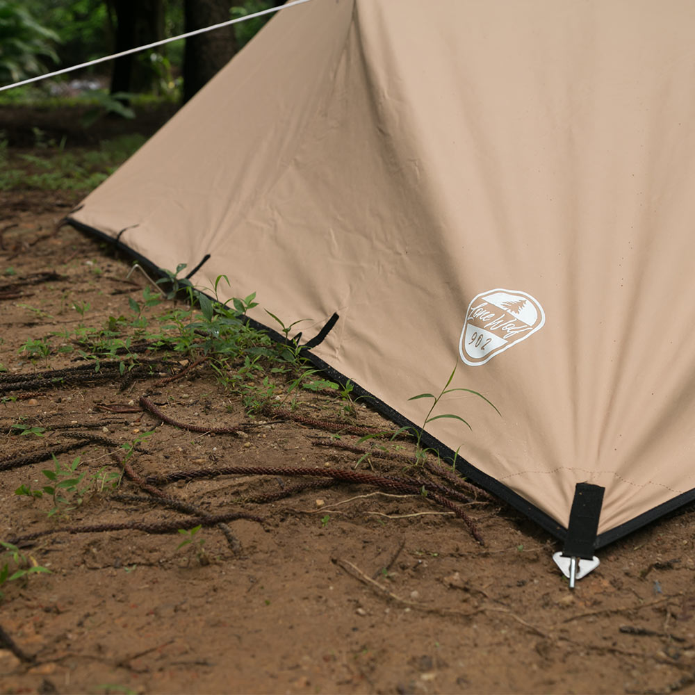 Canvas Shelter with Stove Jack for Solo Bushcraft and Camping