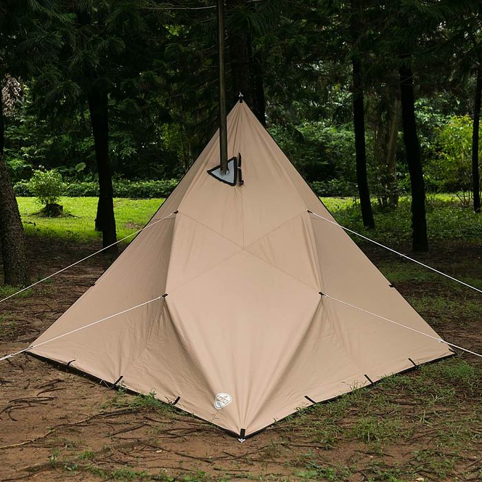Rhombus Bushcraft Shelter with Stove Jack | Canvas Wolf Den Tarp 2.0 | Lonewolf902 Signature