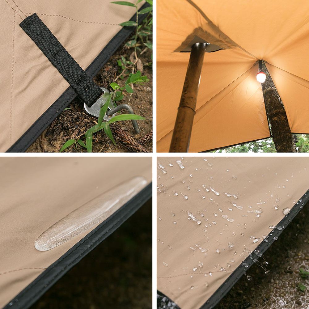 Canvas Shelter with Stove Jack for Solo Bushcraft and Camping