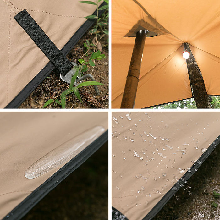 Rhombus Bushcraft Shelter with Stove Jack | Canvas Wolf Den Tarp 2.0 | Lonewolf902 Signature