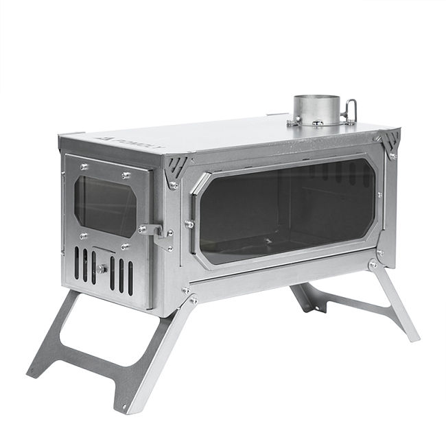 T-Brick | Portable Titanium Wood Stove for Hot Tent Camping | POMOLY