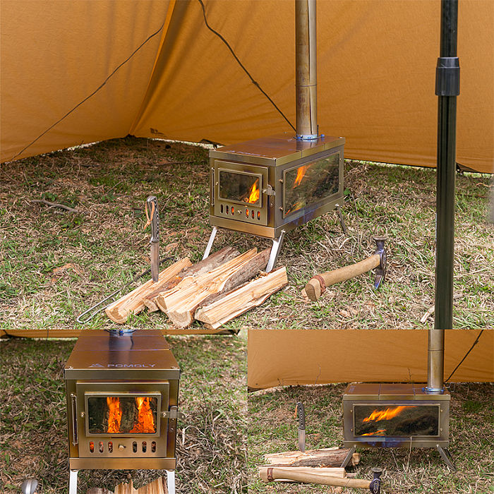 TIMBER Stove | Titanium Wood Stove for Hot Tent and Camping | POMOLY Version