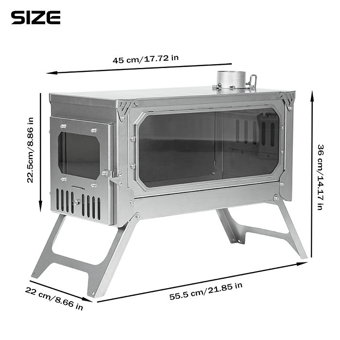 T-Brick Ultra | Portable Titanium Wood Stove | Camping Tent Stove for 3-6P