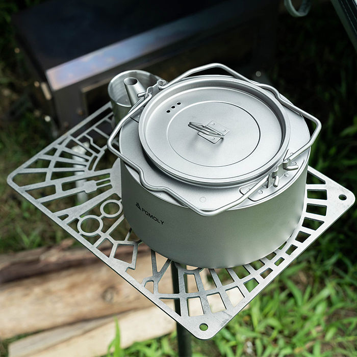 POMOLY Titanium Kettle 1000ml | Ultralight Backpacking Coffee Pot | POMOLY