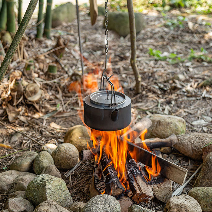 POMOLY Titanium Kettle 1000ml | Ultralight Backpacking Coffee Pot | POMOLY