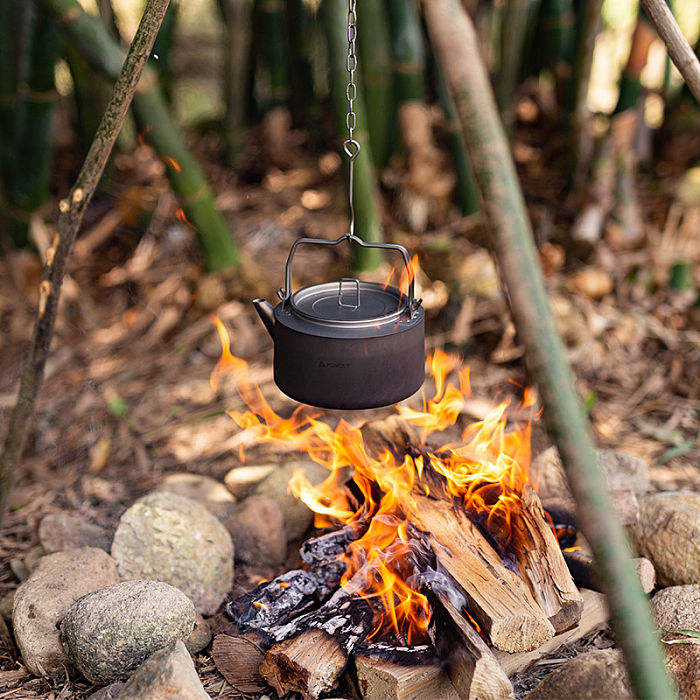 POMOLY Titanium Kettle 1000ml | Ultralight Backpacking Coffee Pot | POMOLY