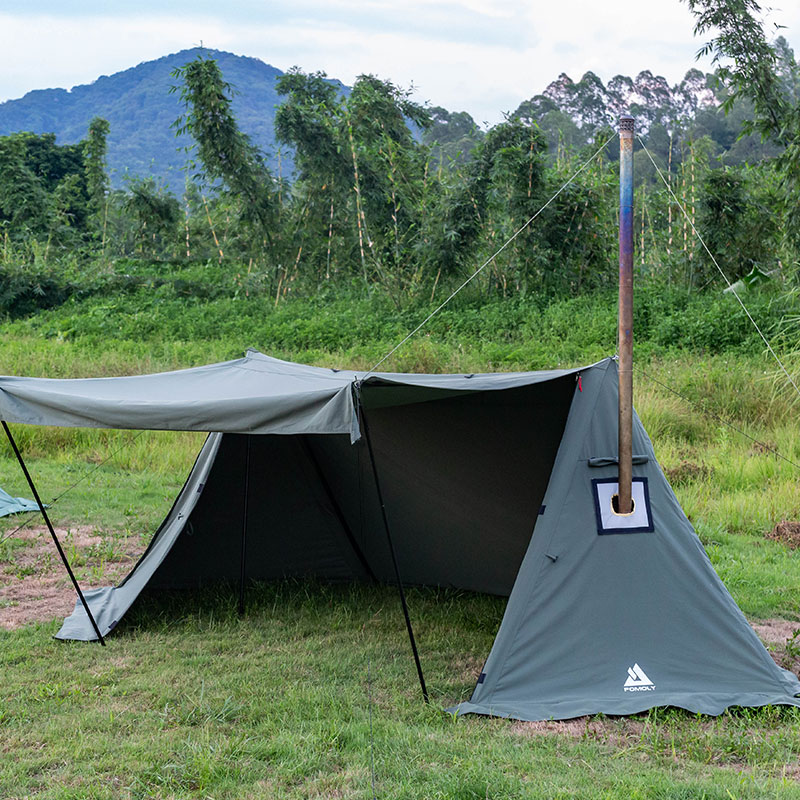 FORT TC Hot Tent, Canvas Hot Shelter Tent With Stove Jack 4 Season