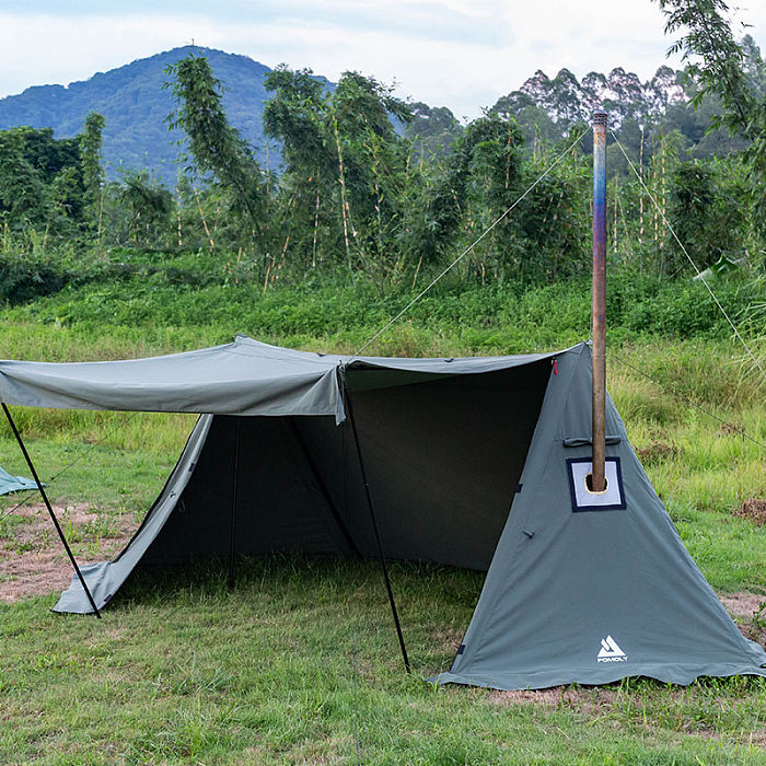 FORT TC Hot Tent | Canvas Hot Shelter Tent with Stove Jack Green