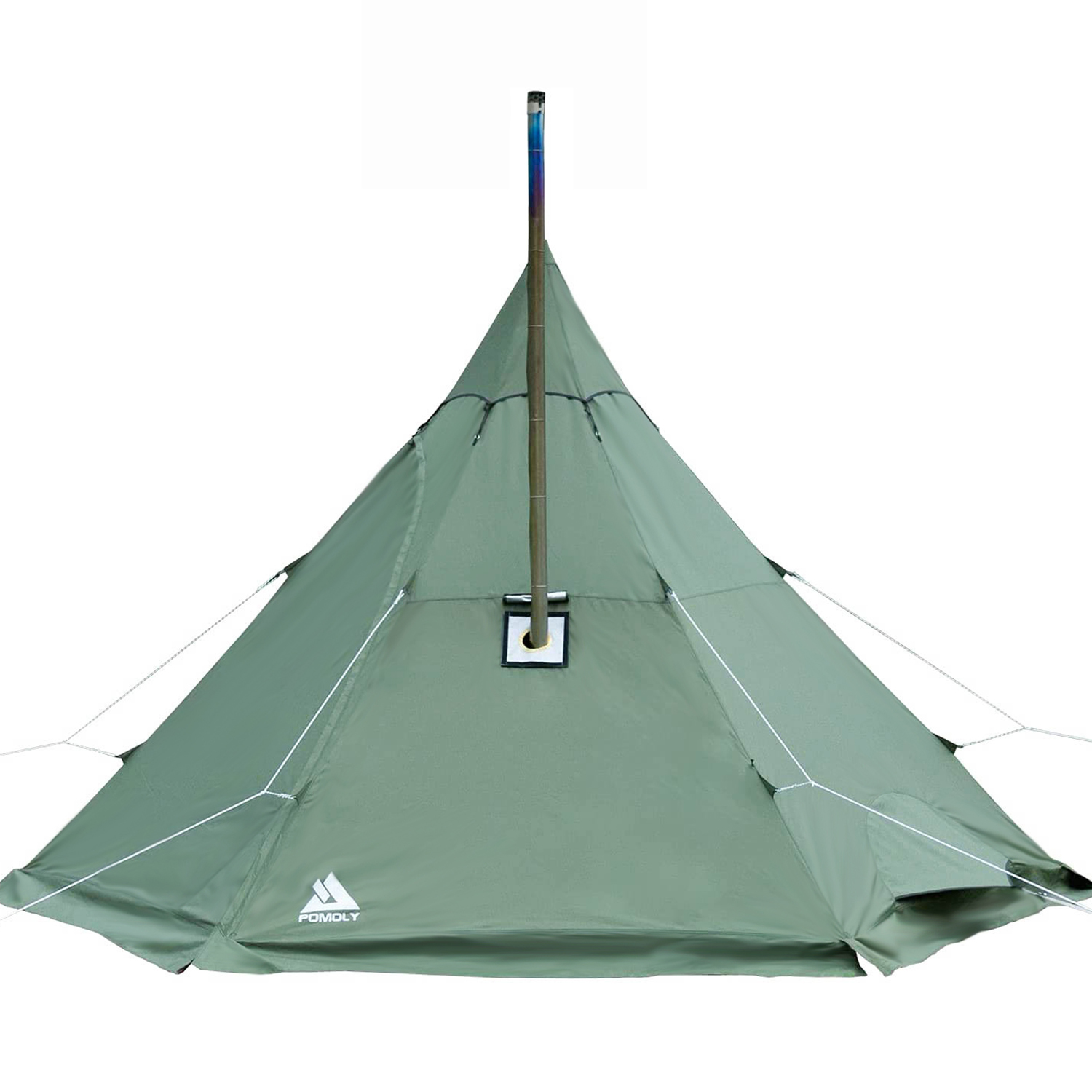 POMOLY Hot Tent with Wood Stove Jack for Camping 3-5 persons