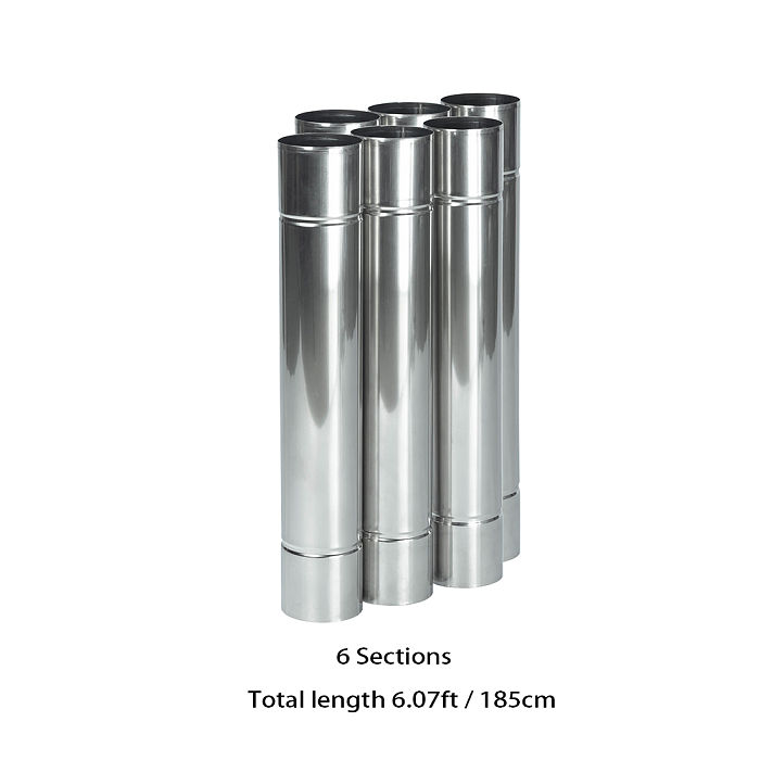 Stainless Steel Flue Chimney Diameter 2.36in / 6cm