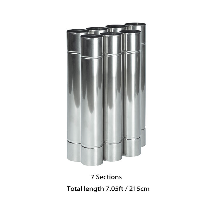 Stainless Steel Flue Chimney Diameter 2.36in / 6cm