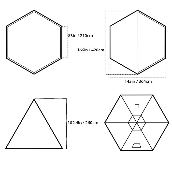 HEX Plus Camping Hot Tent | 2-6 Person Tipi Tent with Wood Stove Jack for All Season Camping