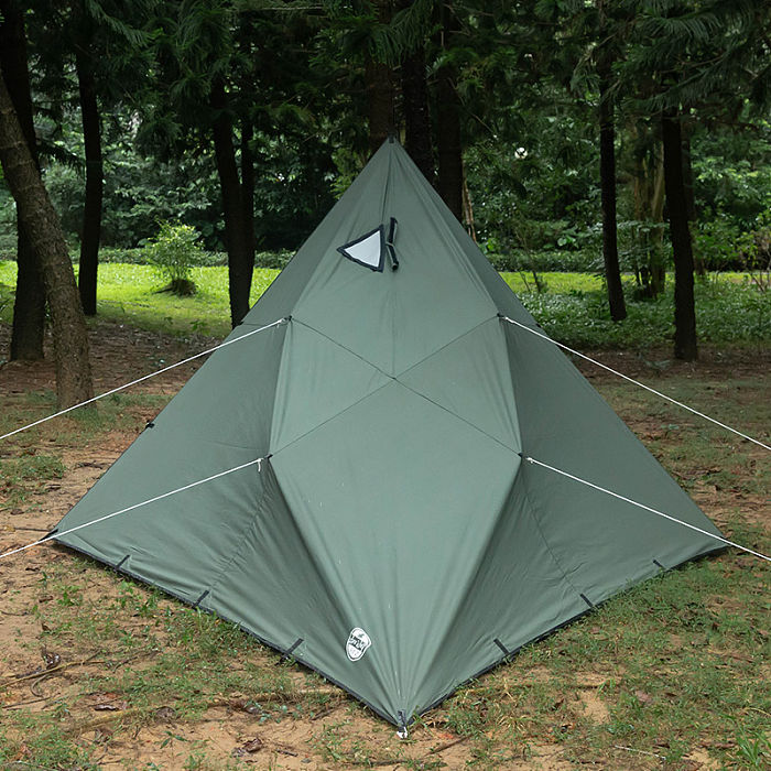 Rhombus Bushcraft Shelter with Stove Jack | Canvas Wolf Den Tarp 2.0 | Lonewolf902 Signature
