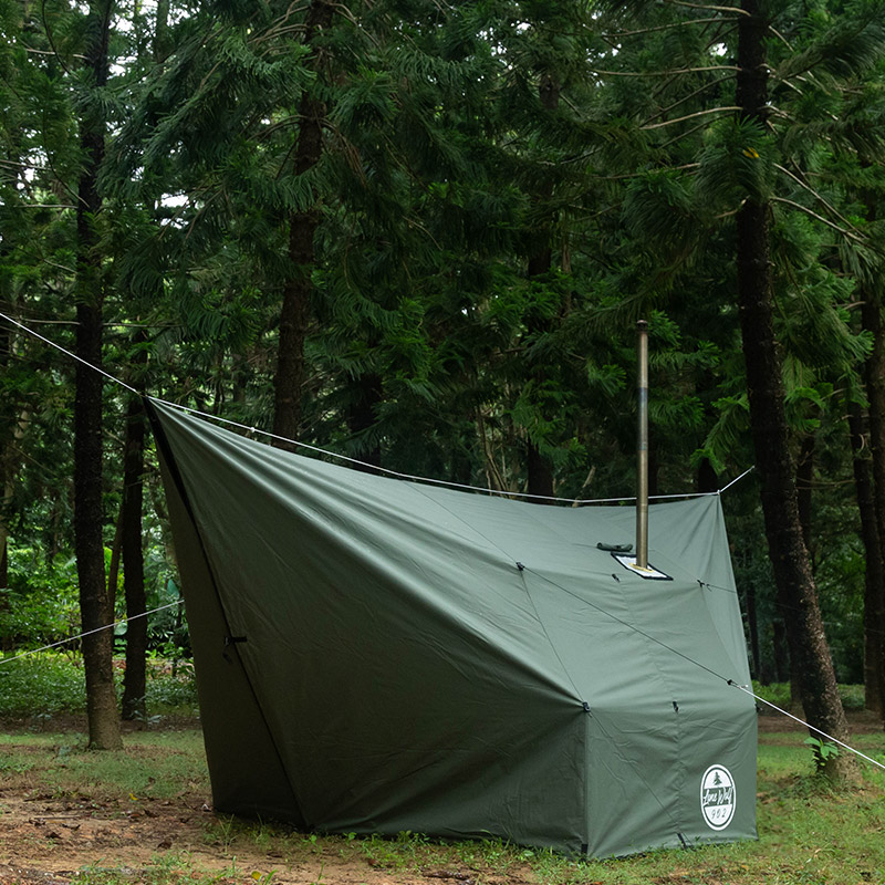Rhombus Hammock Hot Tent | Canvas Hammock Tarp with Stove Jack