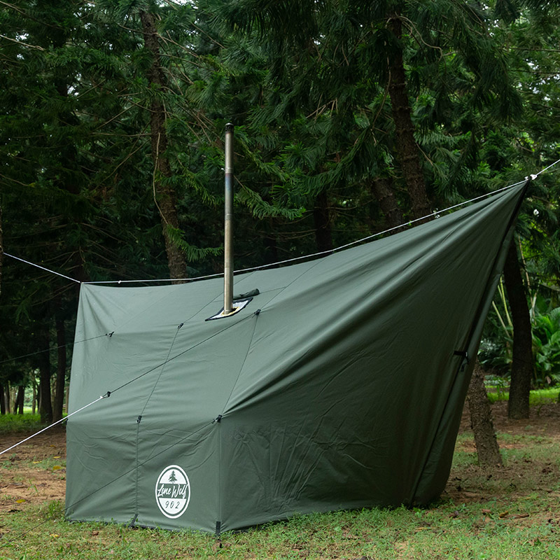 Rhombus Hammock Hot Tent | Canvas Hammock Tarp with Stove