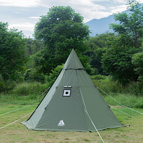 POMOLY HEX Hot Tent | 2 Person Tipi Tent with Wood Stove Jack for All Season Camping