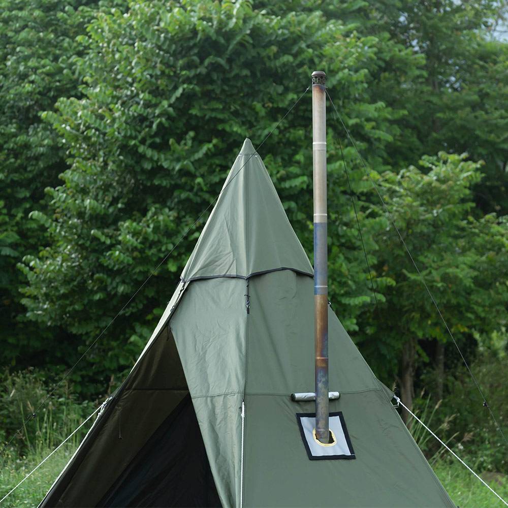 テント・タープ ESVO / SEMINOLE Overdye Custom Olive HEX Hot Tent with Wood Stove Jack 2-3 Person
