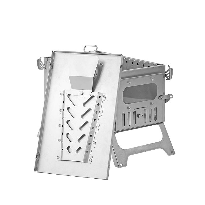 T-Brick Mini | Portable Titanium Wood Stove for Solo Hot Tent Camping | POMOLY New Series