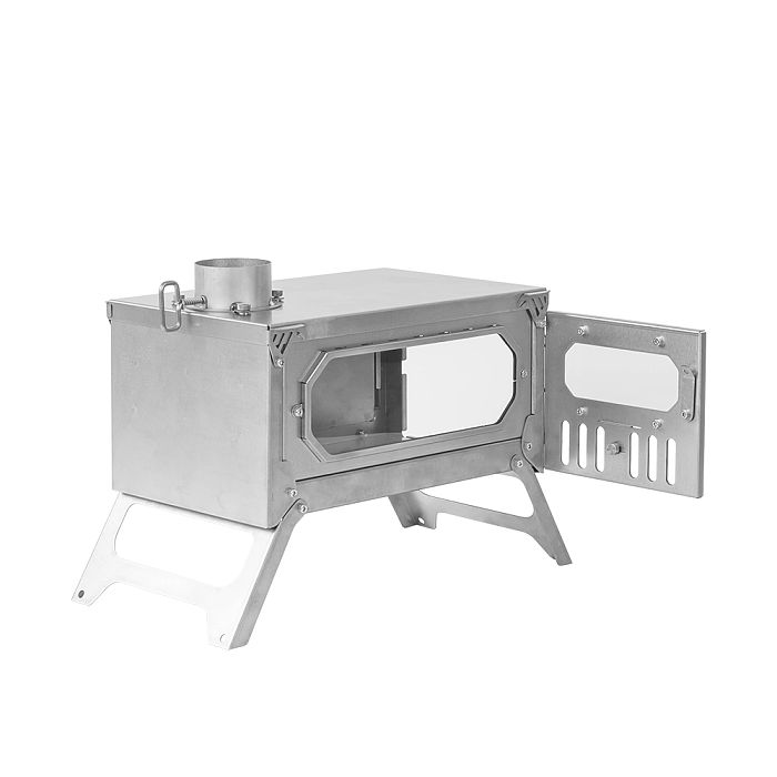 T-Brick Mini | Portable Titanium Wood Stove for Solo Hot Tent Camping | POMOLY New Series
