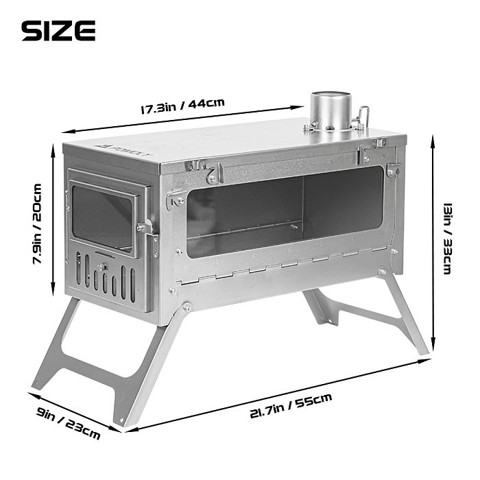 T1 Ultra | Fastfold Titanium Stove | Camping Tent Wood Stove for 3-6P | POMOLY New Arrival