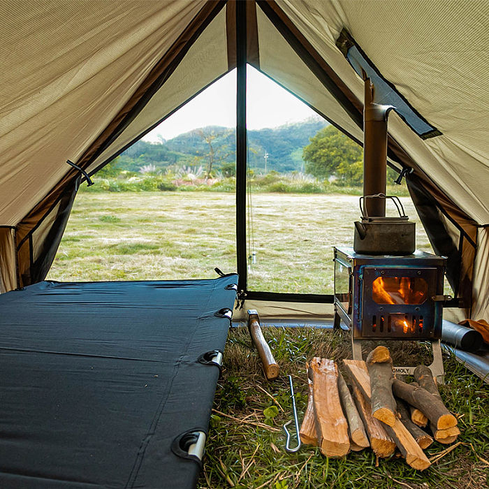 CHALET 70 Camping Hot Tent With Two Poles | Solo Winter Camping Wall Tent  | POMOLY New Arrival