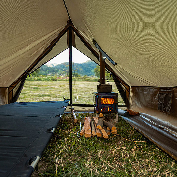 CHALET 70 Camping Hot Tent With Two Poles | Solo Winter Camping Wall Tent  | POMOLY New Arrival