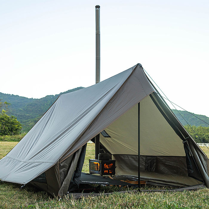 CHALET 70 Camping Hot Tent With Two Poles | Solo Winter Camping Wall Tent  | POMOLY New Arrival