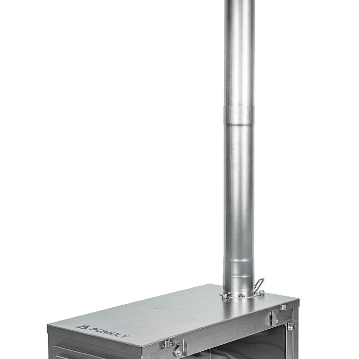 Φ2.36in x 14.17in (Φ6cm x 36cm) Titanium Stove Pipe Set 2.0 Version | Detachable Assembled Stove Chimney Non Rolling Solid Section Flue | POMOLY