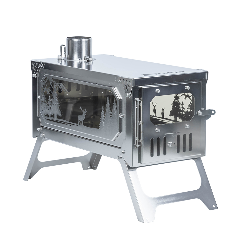 T-Brick Altay Mirror Stove | Fastfold Titanium Tent Wood Stove for