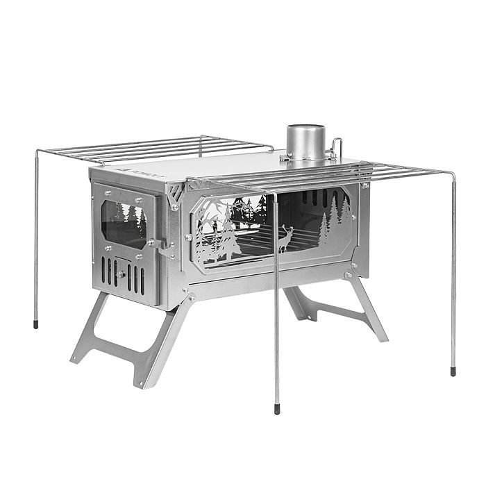 T-Brick Altay Winter Version | Portable Titanium Wood Stove for Hot Tent Camping