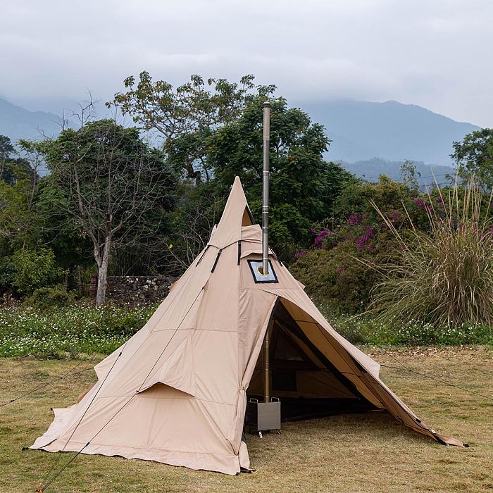 Pomoly PEAK TC Hot Tent | Tetoron Cotton Tipi Tent with Inner Tent Winter Camping | POMOLY New Arrival