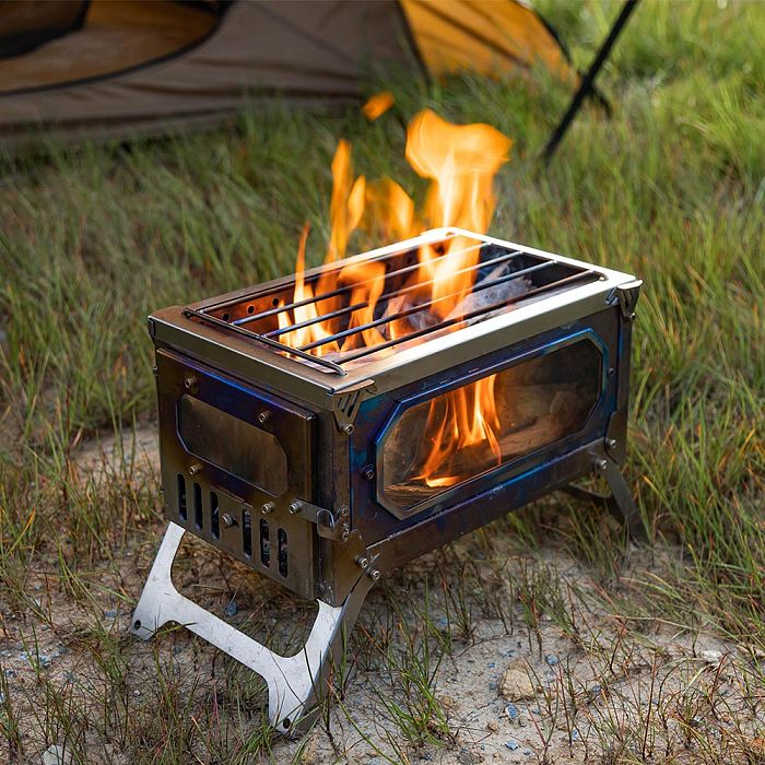 T-Brick Mini Titanium Campfire Grill