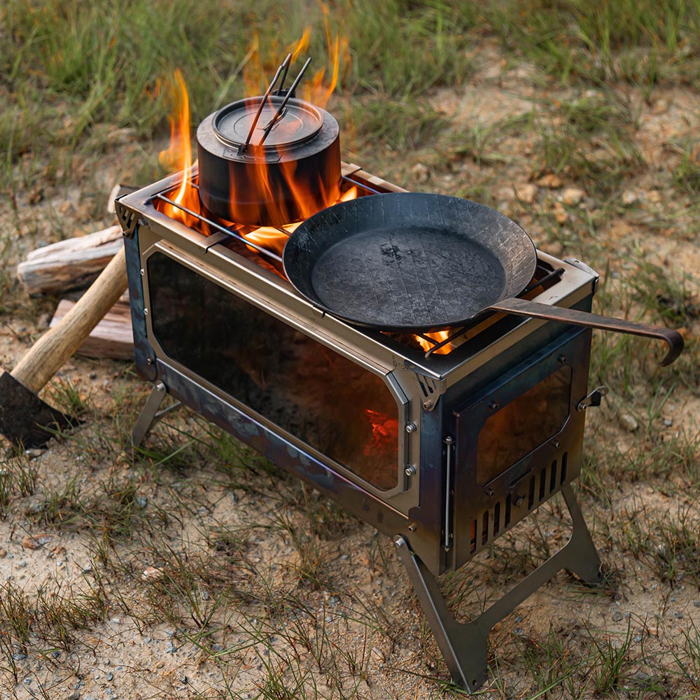 T-Brick Ultra Campfire Grill Ultralight Titanium Stove Accessory