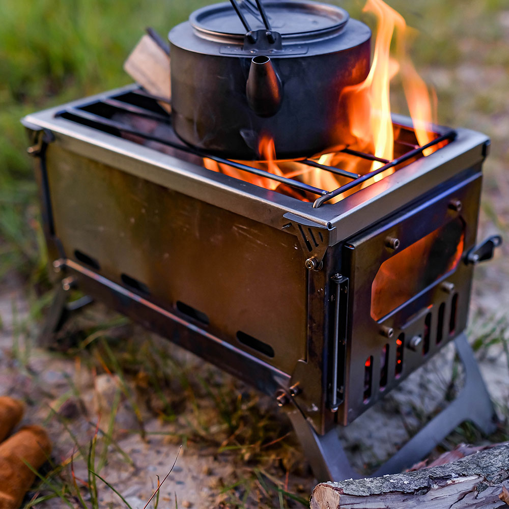 T-Brick Mini Titanium Campfire Grill Ultralight Stove Accessory