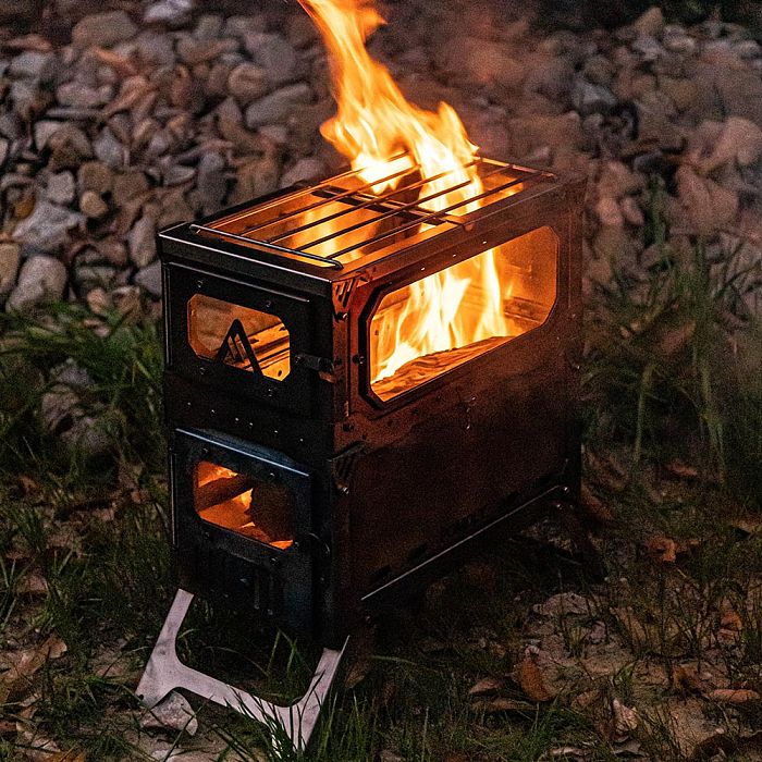 T-Brick Max | Portable Titanium Stove for Multiplayer Hot Tent Camping