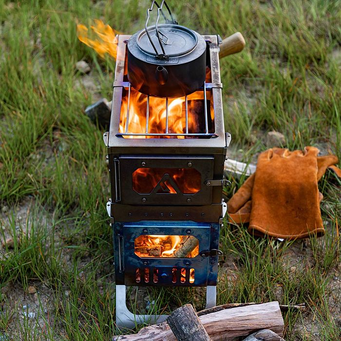 T-Brick Max | Portable Titanium Stove for Multiplayer Hot Tent Camping