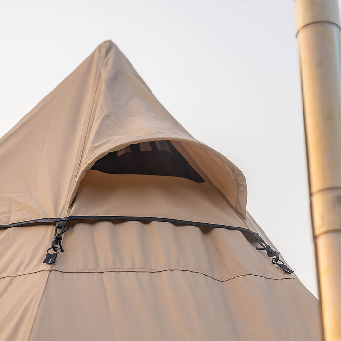 YARN Octa Canvas Hot Tent | 3-5 Person Tipi Tent with Wood Stove Jack for All Season Camping | POMOLY New Arrival