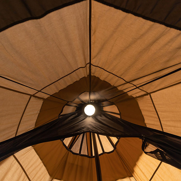 YARN Octa Canvas Hot Tent | 3-5 Person Tipi Tent with Wood Stove Jack for All Season Camping | POMOLY New Arrival