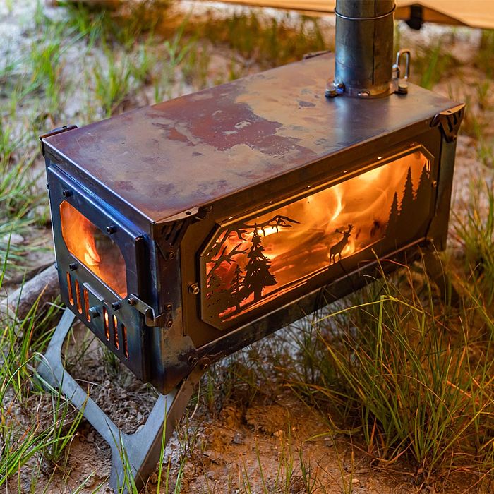 T-Brick Altay Winter Version | Portable Titanium Wood Stove for Hot Tent Camping