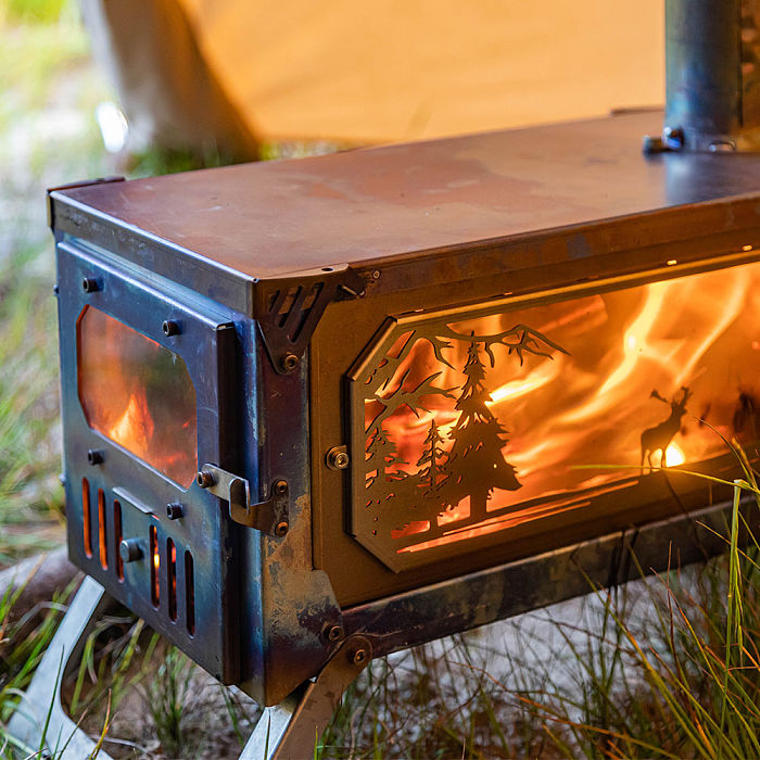T-Brick Altay Winter Version | Portable Titanium Wood Stove for Hot Tent Camping