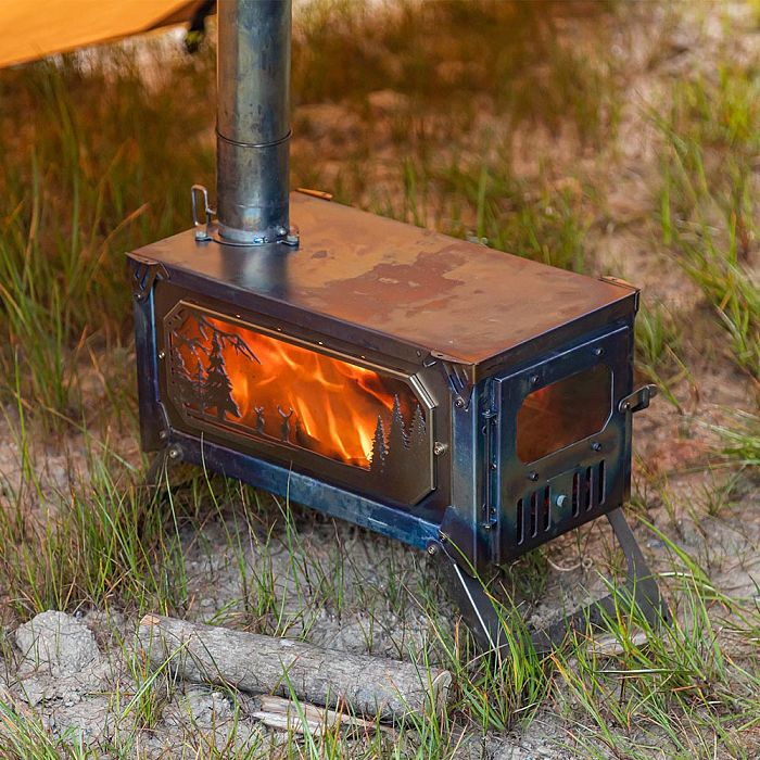 T-Brick Altay Winter Version | Portable Titanium Wood Stove for Hot Tent Camping
