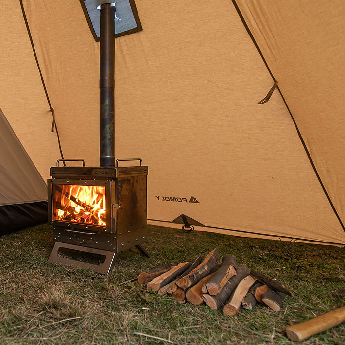 YARN Octa Canvas Hot Tent | 3-5 Person Tipi Tent with Wood Stove Jack for All Season Camping | POMOLY New Arrival