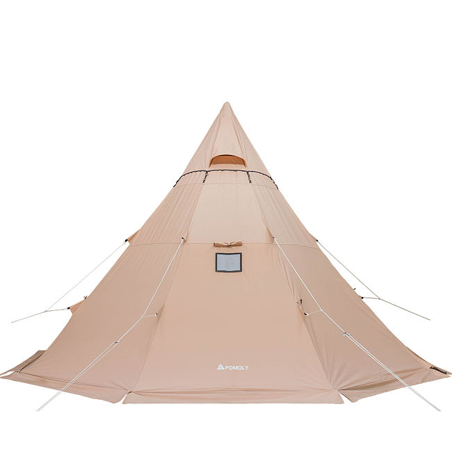 YARN Octa Canvas Hot Tent | 3-5 Person Tipi Tent with Wood Stove Jack for All Season Camping | POMOLY New Arrival