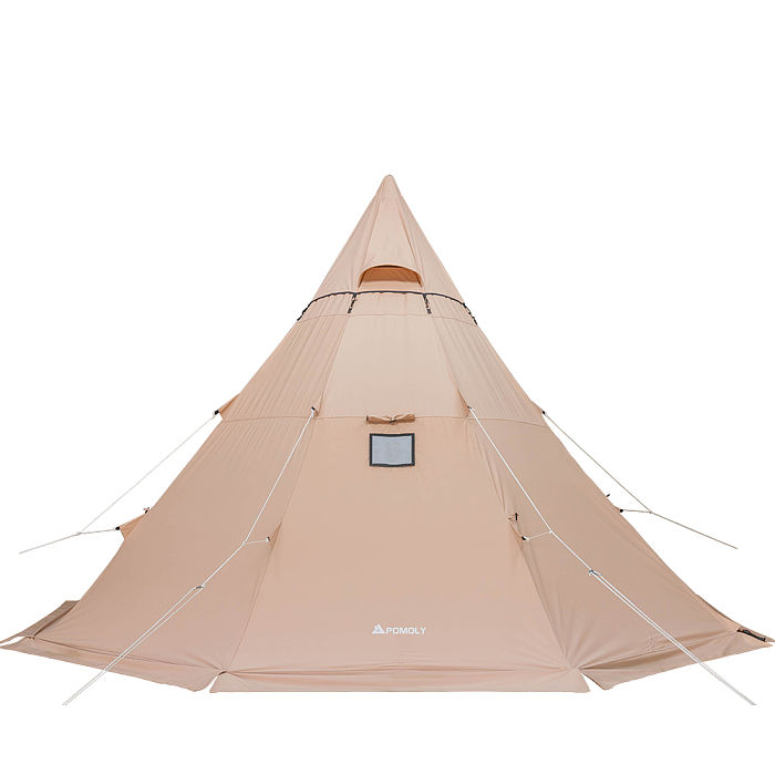 YARN Octa Canvas Hot Tent | 3-5 Person Tipi Tent with Wood Stove Jack for All Season Camping | POMOLY New Arrival