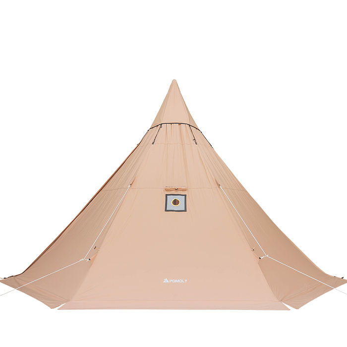 YARN Plus Canvas Hot Tent | 2-4 Person Tipi Tent with Wood Stove Jack for All Season Camping
