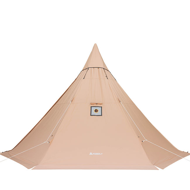 YARN Plus Canvas Hot Tent | 2-4 Person Tipi Tent with Wood Stove Jack for All Season Camping