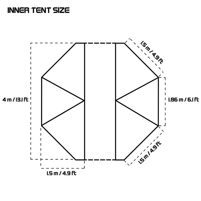 Bromance 70 Tipi Wood Stove Tent for 4-6 Person (3 Stove Jacks) | POMOLY New Arrival