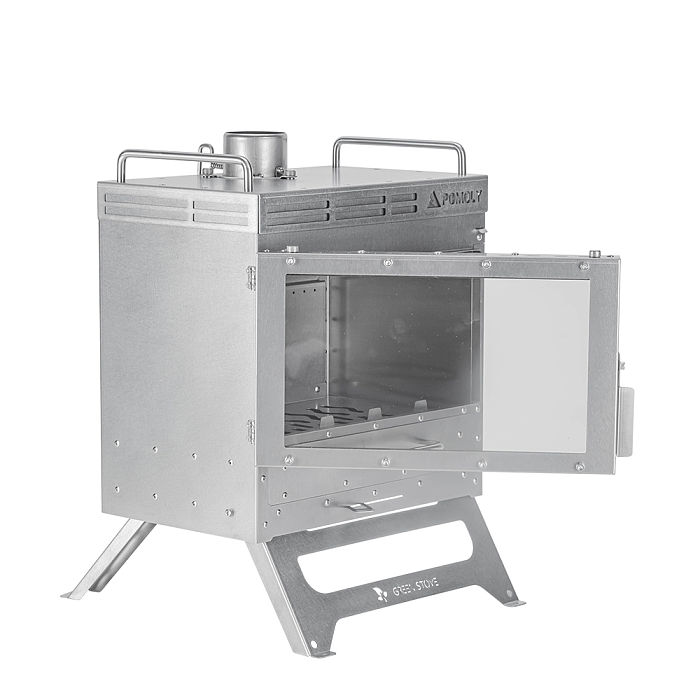 Dweller-Ti Wood Stove | Titanium Outdoor Fireplace | POMOLY & GREEN STOVE New Arrival
