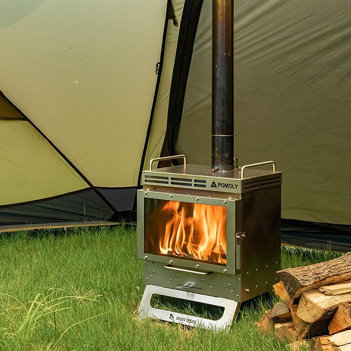 Dweller-Ti Wood Stove | Titanium Outdoor Fireplace | POMOLY & GREEN STOVE New Arrival